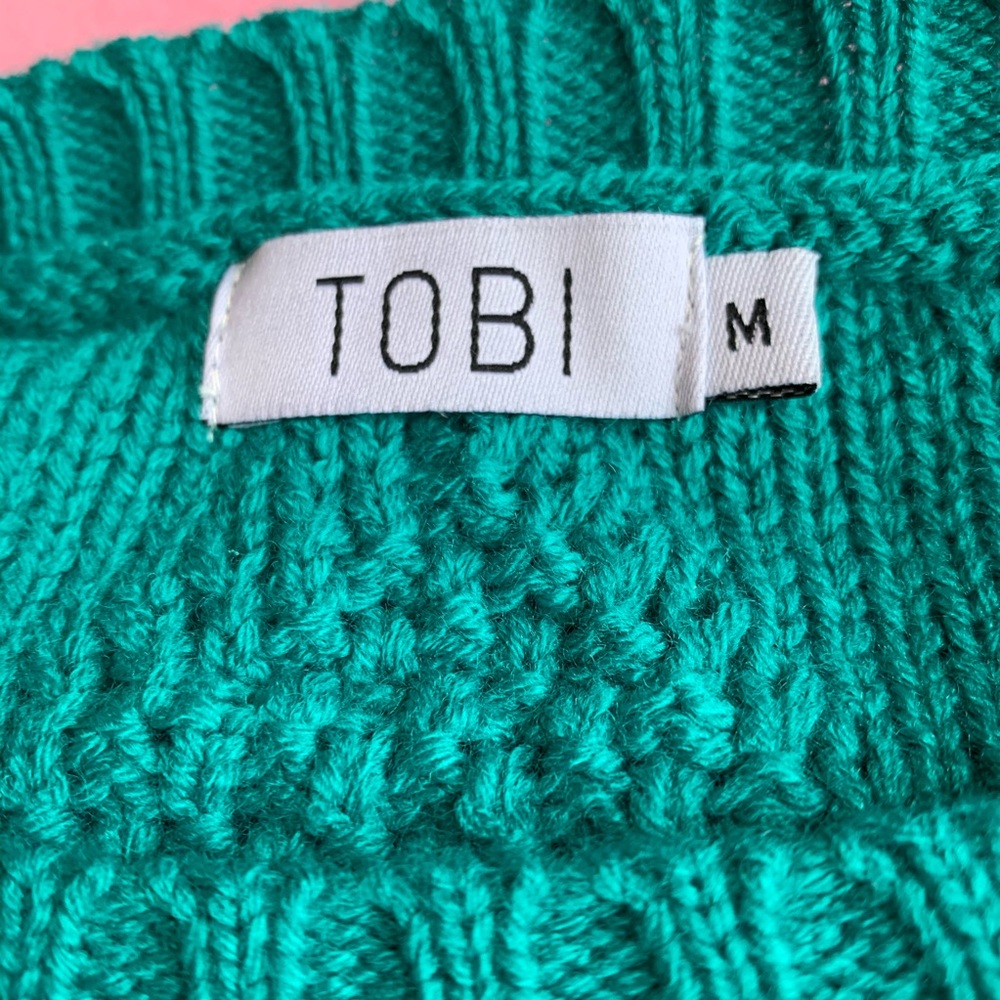 🍂Sale🍂 NEW Teal Tobi Cropped Knitted Sweater - Picture 5 of 8